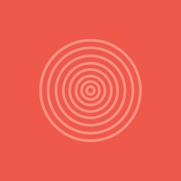 Graphic - red target / ring of circles