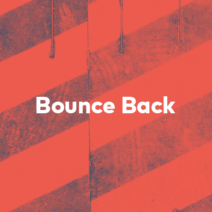 Red image with text reading “Bounce Back”.