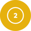 Yellow circle with a white ring and the number 2 inside.