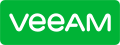 Green rectangle with rounded corners with "veeam" written in white.